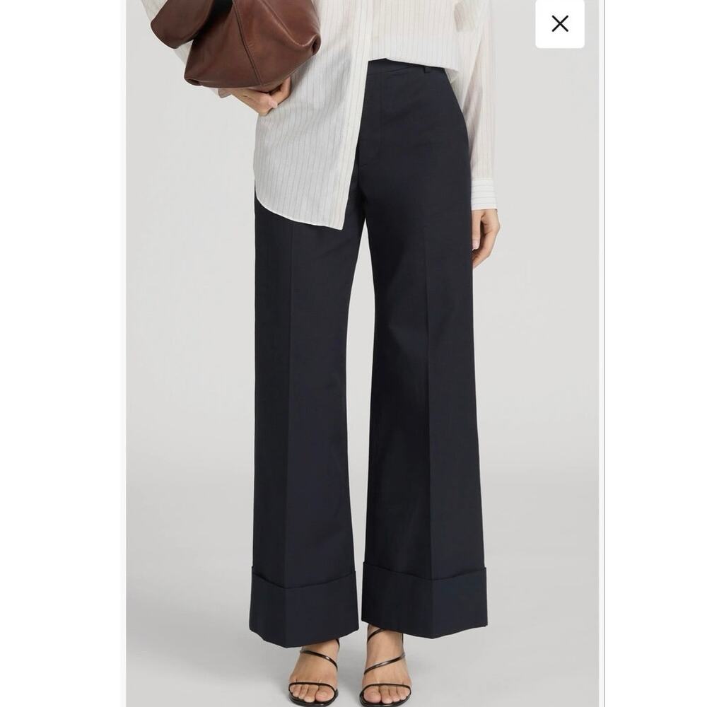 NWOT FRAME The Slim Fit Palazzo Pants in Navy SZ 8
